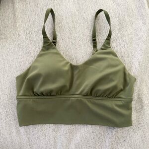 Offline by Aerie Olive Green Sports Yoga Adjustable Bra Size Small